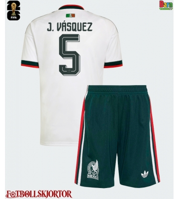 Mexiko Johan Vasquez #5 Borta Kläder Barn VM 2026 Kortärmad (+ Korta byxor)